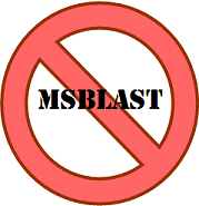 No MSBlast virus logo