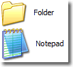 A picture of semi-transparent icons