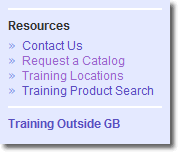 A picture of non-localized hyperlinks on the Sun Microsystems' UK and Ireland training site