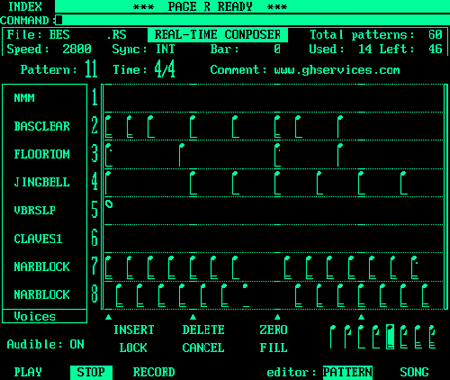 A graphic of the Fairlight’s Page R Real-Time Composer page